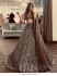 Bollywood Model Brown Net sequins work lehenga