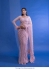 Bollywood model net Pink fancy work wedding saree