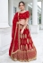 Faux Georgette circular lehenga choli  Red colour 165