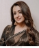 Kollywood Trisha Krishnan organza zari black saree