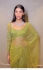 Bollywood model Parrot green net sequins saree