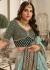 Woven Jacquard silk lehenga choli in Sky blue and Teal Green color