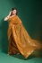 Heavy Georgette fancy sequins work Mustard party wear saree