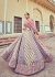 Woven Zari Banarasi silk lehenga choli in Lavender color