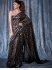 Bollywood Model Georgette Black sequins saree