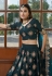 Organza circular lehenga choli in Teal colour 2402