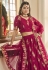 Organza circular lehenga choli in Magenta colour 2404