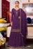 Georgette long choli lehenga in Purple colour 896