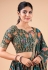 Faux georgette circular lehenga choli in Camo green colour 6004