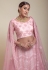 Net a line lehenga choli in Pink colour 1076