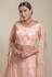 Net a line lehenga choli in Peach colour 1075