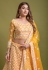 Net a line lehenga choli in Orange colour 1071