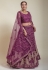 Net a line lehenga choli in Purple colour 1077