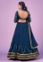Georgette circular lehenga choli in Navy blue colour 39006