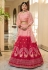 Art silk a line lehenga choli in Peach colour 2264