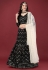 Satin silk a line lehenga choli in Black colour 16004