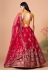 Soft net circular lehenga choli in Magenta colour 7323