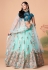 Soft net circular lehenga choli in Sky blue colour 7320