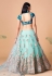 Soft net circular lehenga choli in Sky blue colour 7320