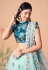 Soft net circular lehenga choli in Sky blue colour 7320