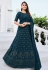 Georgette a line lehenga choli in Teal colour 161