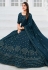Georgette a line lehenga choli in Teal colour 161