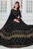 Georgette a line lehenga choli in Black colour 167