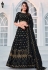 Georgette a line lehenga choli in Black colour 167