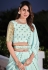 Georgette a line lehenga choli in Sky blue colour 169