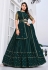 Georgette a line lehenga choli in Green colour 163