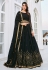 Georgette a line lehenga choli in Black colour 164