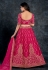 Silk circular lehenga choli in Magenta colour 3801