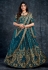 Silk circular lehenga choli in Teal colour 3807