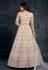 Net circular lehenga choli in Off white colour 3809