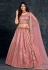 Silk circular lehenga choli in Pink colour 3802