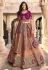 Banarasi silk circular lehenga choli in Grey colour 10233