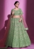 Silk a line lehenga choli in Light green colour 34018