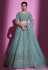 Silk a line lehenga choli in Sea green colour 34027