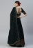 Georgette circular lehenga choli in Green colour 3114