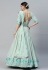 Georgette circular lehenga choli in Sea green colour 3111