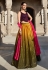 Chinon silk circular lehenga choli in Mehndi colour 2304