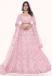 Soft net circular lehenga choli in Pink colour 36014