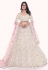 Soft net circular lehenga choli in Off white colour 36015