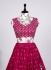 Bollywood Model Rani pink silk sequins lehenga choli