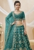 Art silk circular lehenga choli in Green colour 501