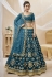 Art silk circular lehenga choli in Teal colour 506