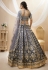 Art silk circular lehenga choli in Grey colour 503