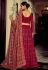 Georgette a line lehenga choli in Maroon colour 52003