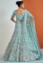 Soft net a line lehenga choli in Sky blue colour 57002