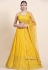 Georgette a line lehenga choli in Yellow colour 5022